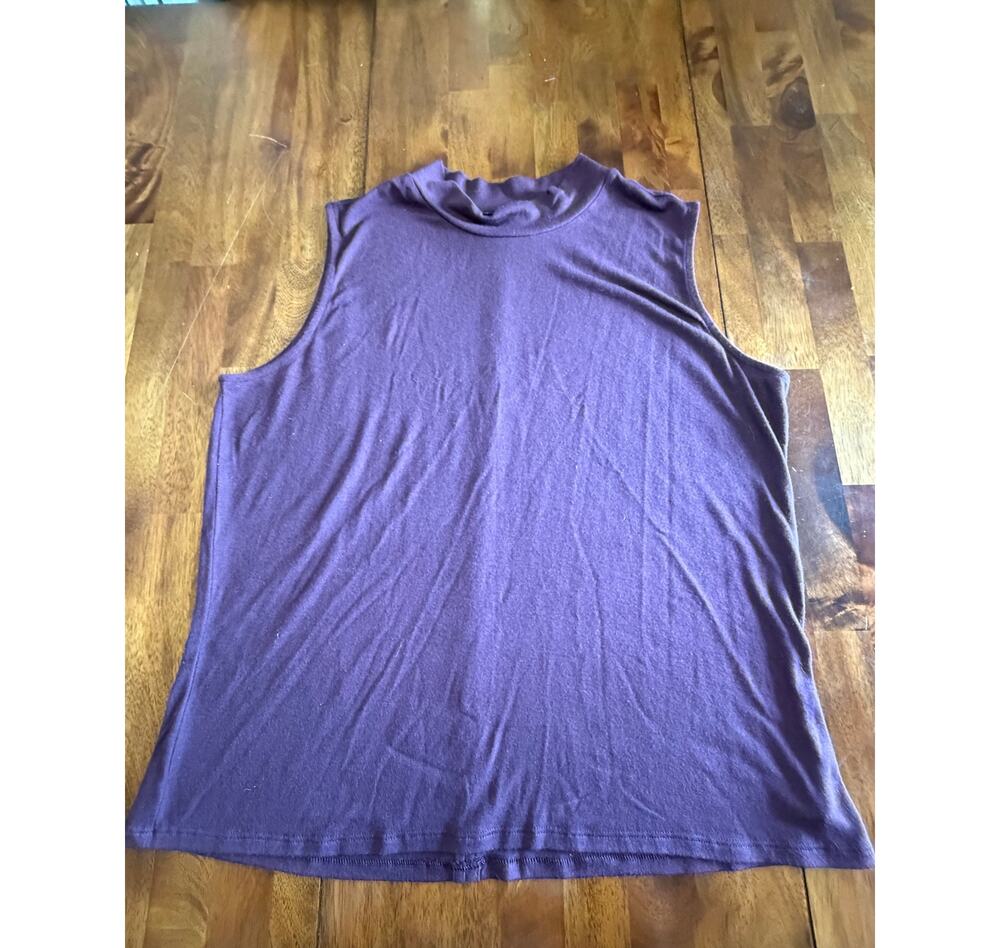 Athleta Women’s LT Purple Sleeveless Mock Neck Modal Stretch Tunic Top
